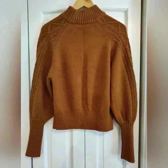 Cupshe Pumpkin cable knit sweater | balloon sleeves | Size Small - Picture 4 of 6